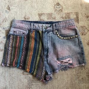 BDG High Rise Dree Cheeky Short Purple Shorts